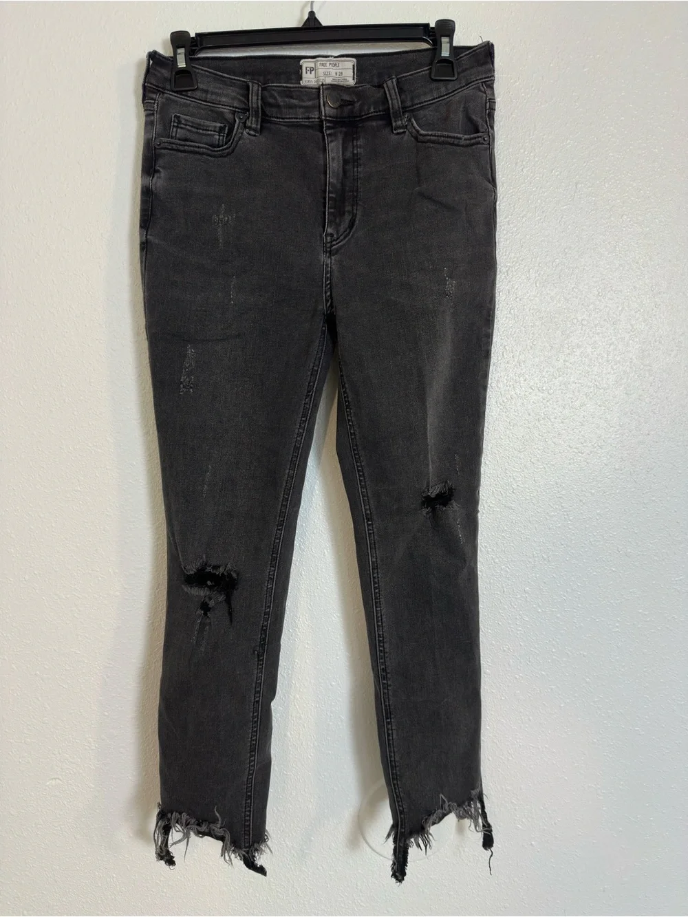 Free people great heights frayed skinny jeans